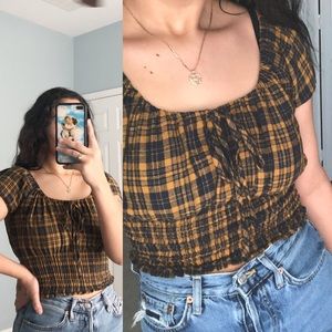 plaid top